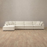 Boucle::Heavens Sofa Heavens Right Chaise Ivory Boucle v1