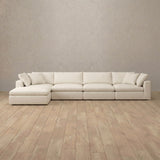 Top Grain Leather::Heavens Sofa Heavens Right Chaise Ivory Top Grain Leather
