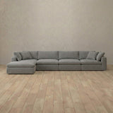 Boucle::Heavens Sofa Heavens Right Chaise Stone Boucle