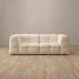 Linen Blend::Juna Comfort Sofa 2 Seater Cream Linen Blend