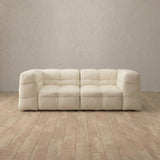 Top Grain Leather::Juna Comfort Sofa 2 Seater Ivory Top Grain Leather