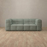 Linen Blend::Juna Comfort Sofa 2 Seater Sage Linen Blend