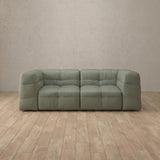 Top Grain Leather::Juna Comfort Sofa 2 Seater Sage Top Grain Leather