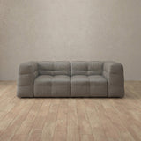 Top Grain Leather::Juna Comfort Sofa 2 Seater Stone Top Grain Leather
