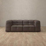 Top Grain Leather::Juna Comfort Sofa 2 Seater Truffle Top Grain Leather