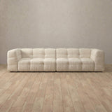 Linen Blend::Juna Comfort Sofa 3 Seater Cream Linen Blend