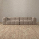 Linen Blend::Juna Comfort Sofa 3 Seater Taupe Linen Blend