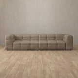 Top Grain Leather::Juna Comfort Sofa 3 Seater Taupe Top Grain Leather