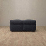 Linen Blend::Juna Comfort Sofa Ottoman InkBlue Linen Blend