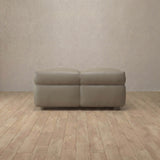 Top Grain Leather::Juna Comfort Sofa Ottoman Taupe Top Grain Leather