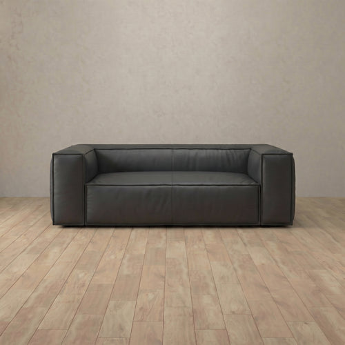 Leather Top Grain Sofa Loveseat (83")