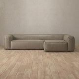 Top Grain Leather::Leather Top Grain Sofa 4 Seater Taupe Top Grain Leather