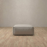 Top Grain Leather::Leather Top Grain Sofa Ottoman Pewter Top Grain Leather