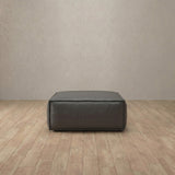 Top Grain Leather::Leather Top Grain Sofa Ottoman Smoke Top Grain Leather