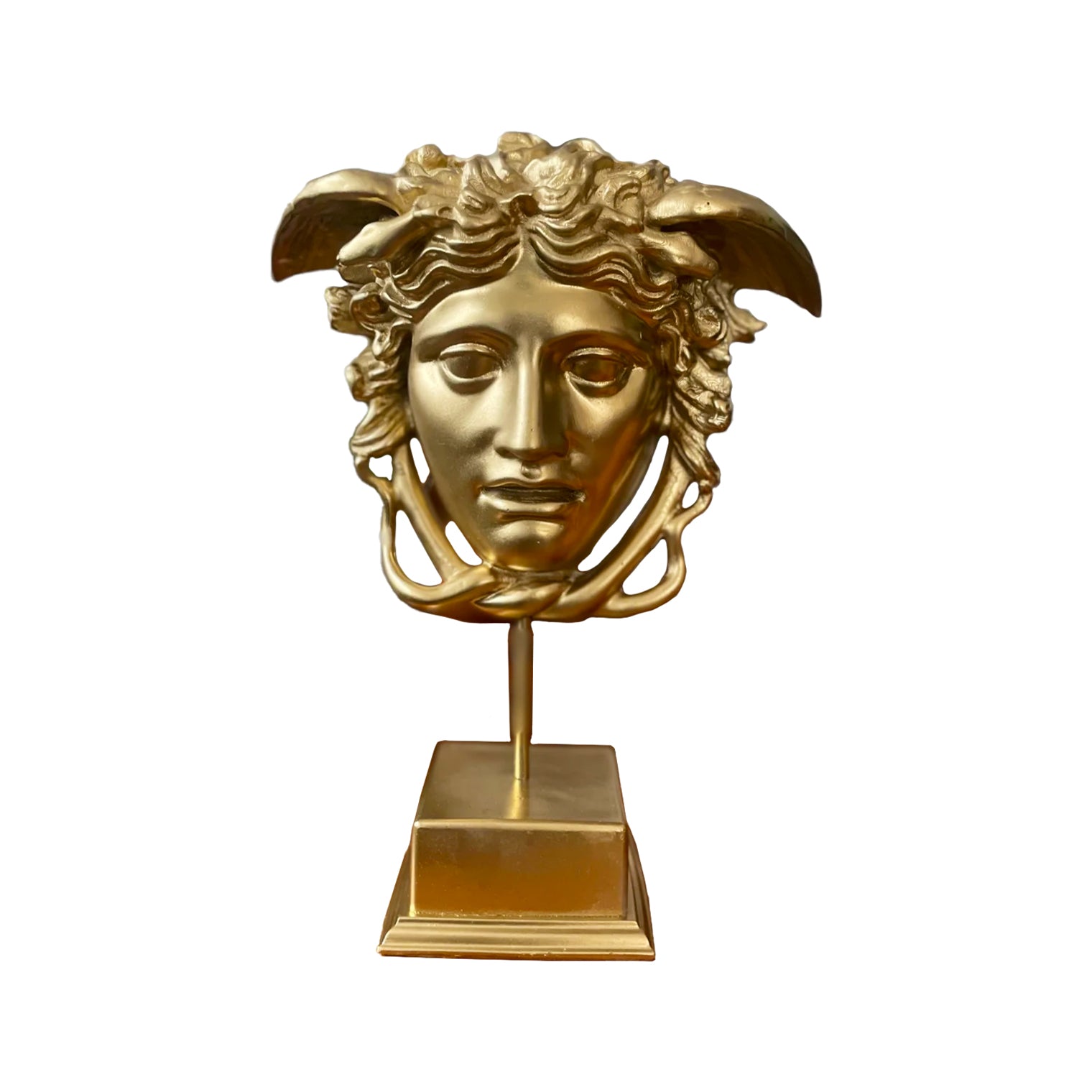 Medusa Snake Head Sculpture, Medusa Statue Golden Furniture