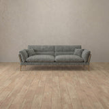 Boucle::Modern Italian Sofa Loveseat (73") Stone Boucle
