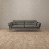 Linen Blend::Modern Italian Sofa Loveseat (73") Stone Linen Blend