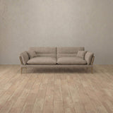 Linen Blend::Modern Italian Sofa Loveseat (73") Taupe Linen Blend