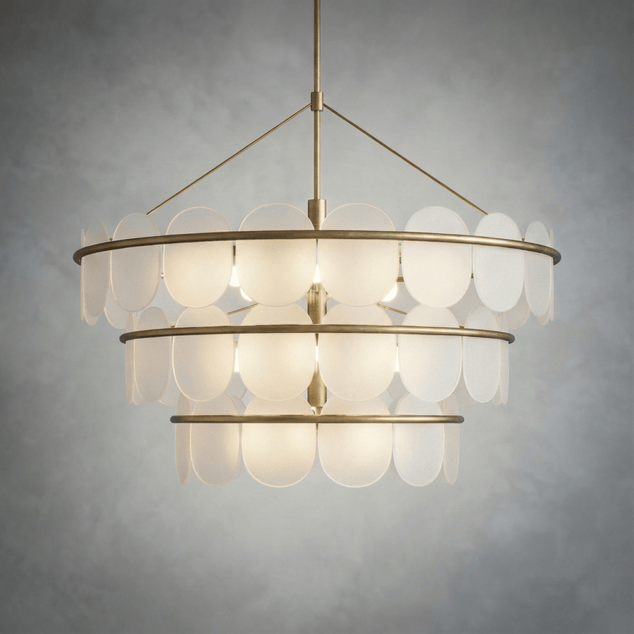 Opaline Three-Tier Chandelier — dimensions
