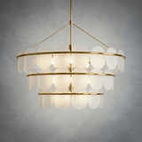 Opaline Three-Tier Chandelier