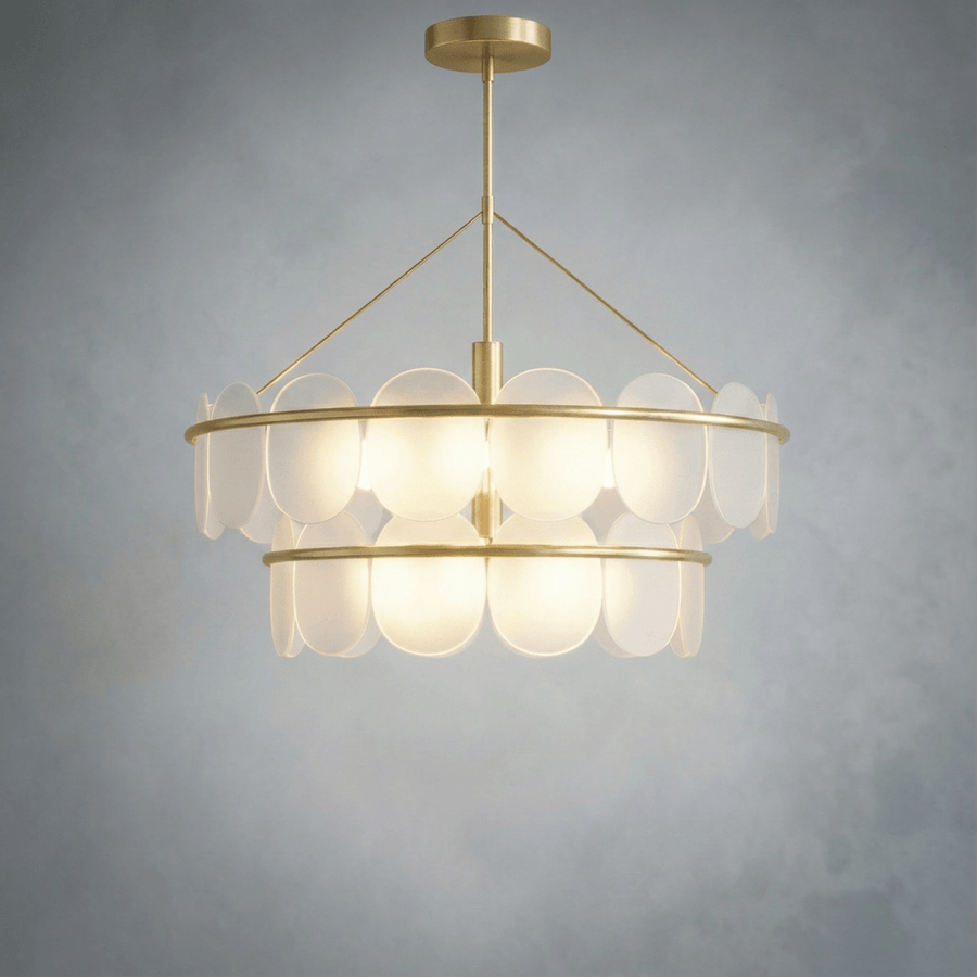 Opaline Two-Tier Chandelier — dimensions
