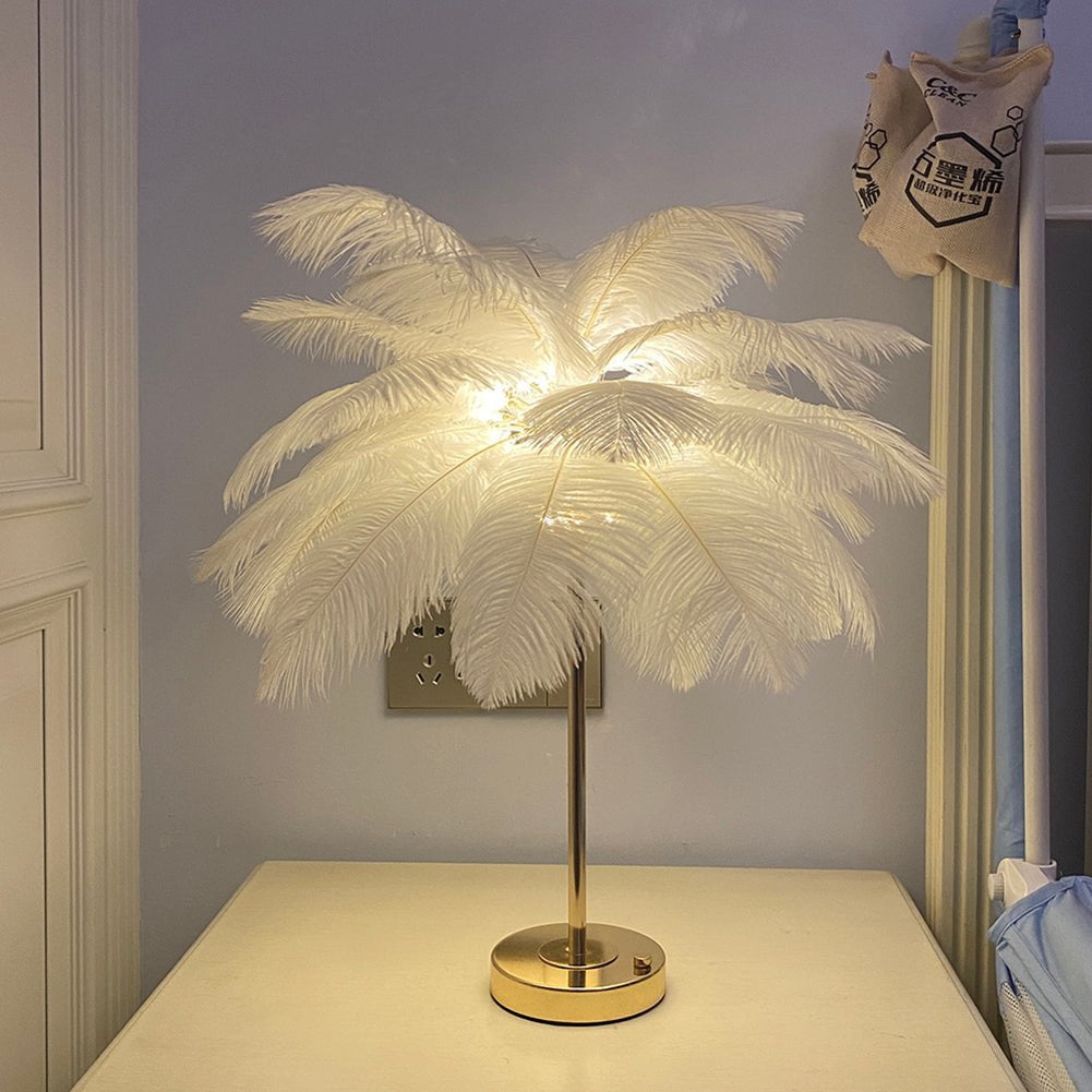 Ostrich Feather Table Lamp - Ostrich Feather Table Lamp - Mooielight