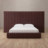 Performance Leather Burgundy — Full Height Headboard