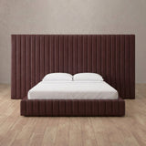Performance Leather Burgundy — Full Height Headboard