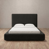 Boucle Charcoal — Full Height Headboard