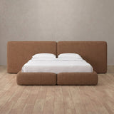 Linen Blend Cognac — Extended Headboard