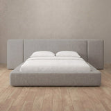 Linen Blend Pewter — Extended Headboard