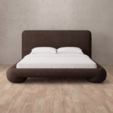 Linen Blend Espresso — Full Height Headboard