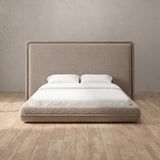 Boucle Taupe — Full Height Headboard
