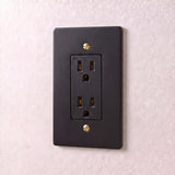 Night Black with Brass::1 Gang::Standard