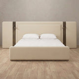 Performance Leather Linen — Extended Headboard with Integrated Lighting