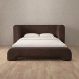 Linen Blend Espresso — Full Height Headboard