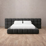 Boucle Smoke — Extended Headboard