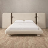 Boucle Cream — Extended Headboard with Integrated Lighting