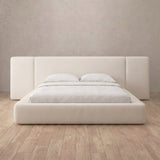 Performance Leather Off White — Extended Headboard