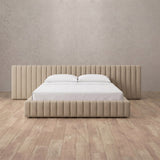 Linen Blend Latte — Extended Headboard