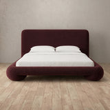 Boucle Burgundy — Full Height Headboard