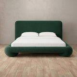 Boucle Forest Green — Full Height Headboard