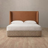 Performance Leather Cognac — Full Height Headboard