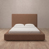 Linen Blend Cognac — Full Height Headboard