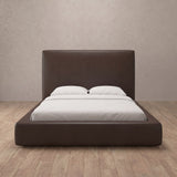 Performance Leather Espresso — Full Height Headboard