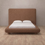 Linen Blend Cognac — Full Height Headboard