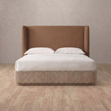 Linen Blend Cognac — Full Height Headboard
