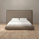 Performance Leather Taupe — Full Height Headboard