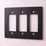 Night Black with Brass::3 Gang