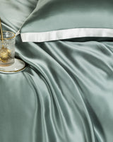 Premium Teal Mulberry Silk Bedding Set